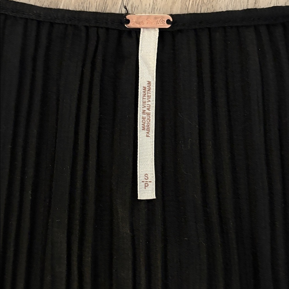 New Free People Can't Help It Long Sleeve Mini Dress Small Black OB998026 - Picture 6 of 12